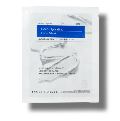 UV05 KORRES  乳酪益菌深層補濕 修護面膜3片 KORRES Greek Yoghurt Deep Hydrating Face Mask 3s **到期日:約2027/06