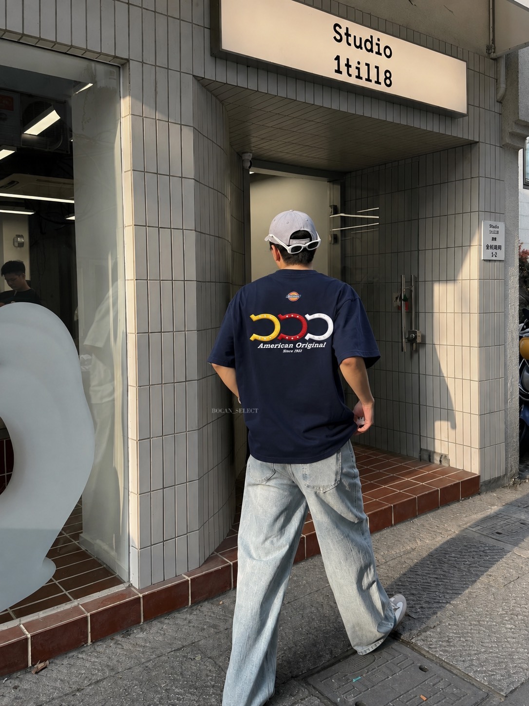 DICKIES 美式 刺繡馬蹄 落肩 袖短袖 T恤 男女同款