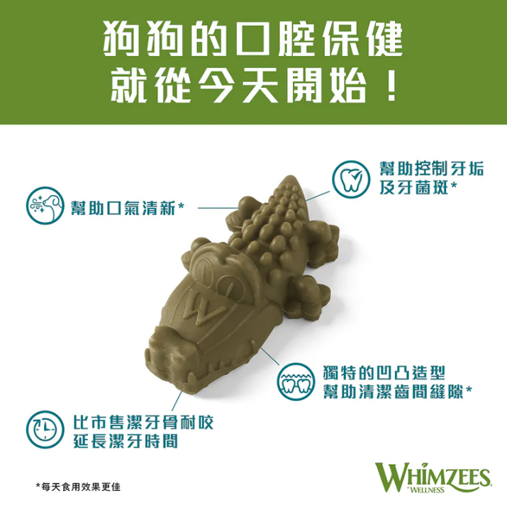 WHIMZEES 唯潔 | 鱷魚型牙刷潔牙骨超值包