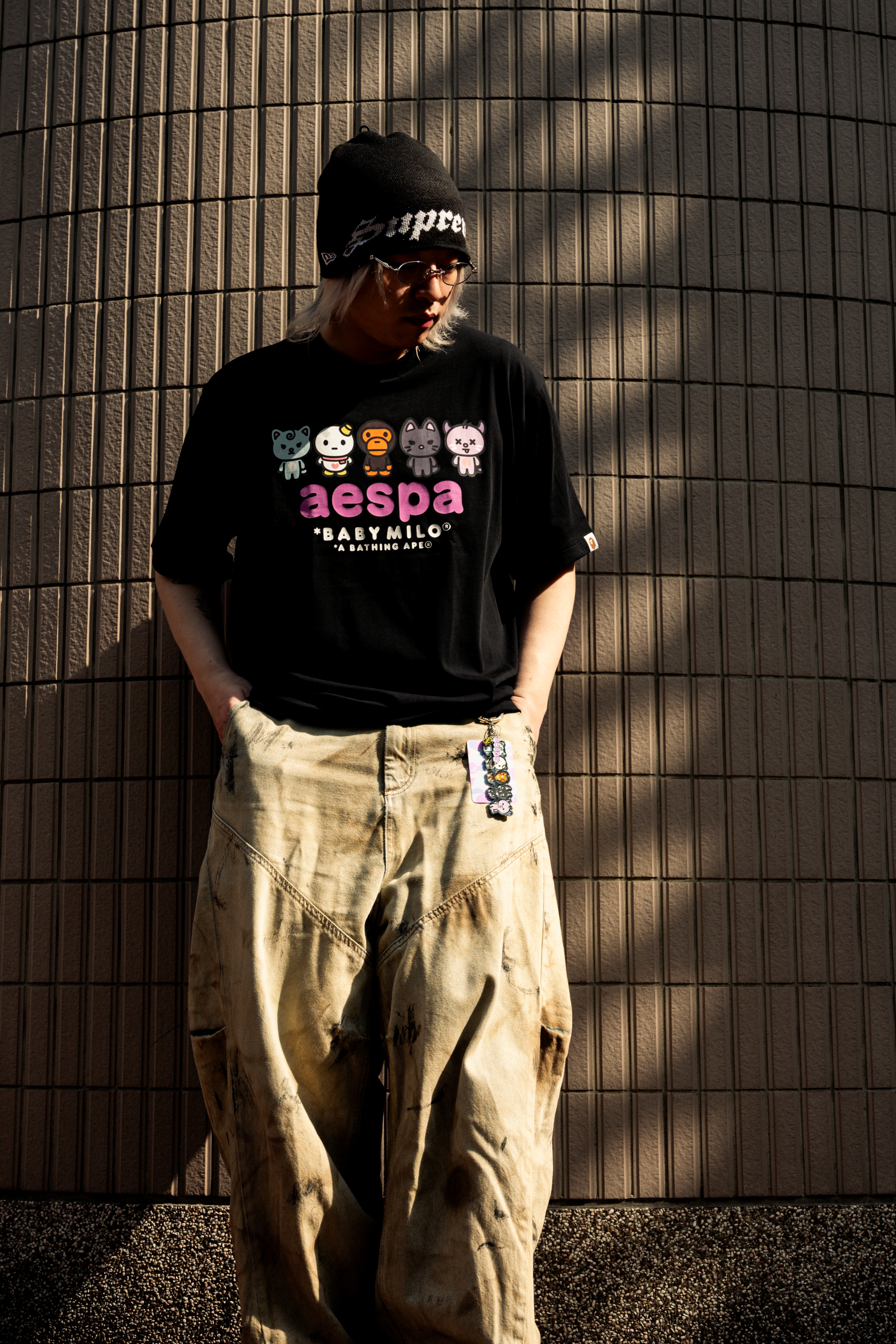 ☆ETW☆【EASY TO WEAR】BAPE X aespa Baby Milo Relaxed Fit Tee 猿人 聯名 寬版 韓團