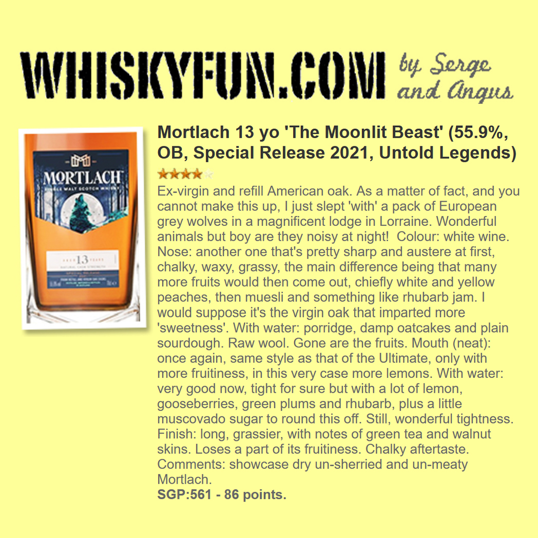 Mortlach 13 Years Old Diageo Special Releases 2021 55.9%