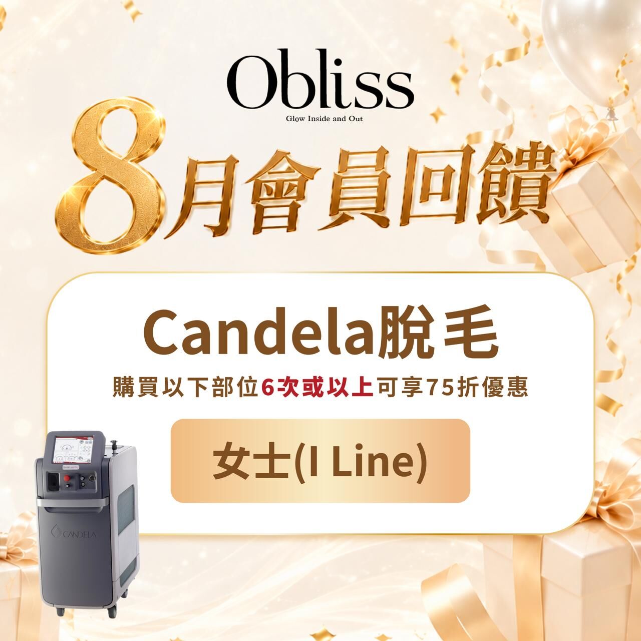 DF022 Candela脫毛 女士 I Line