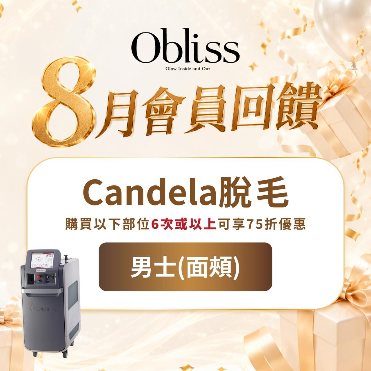 DF026 Candela脫毛 男士 面頰