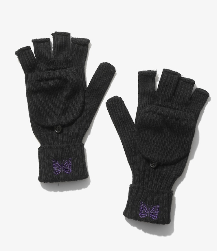 Needles - RW062 Convertible Glove - Merino Wool - E-Black