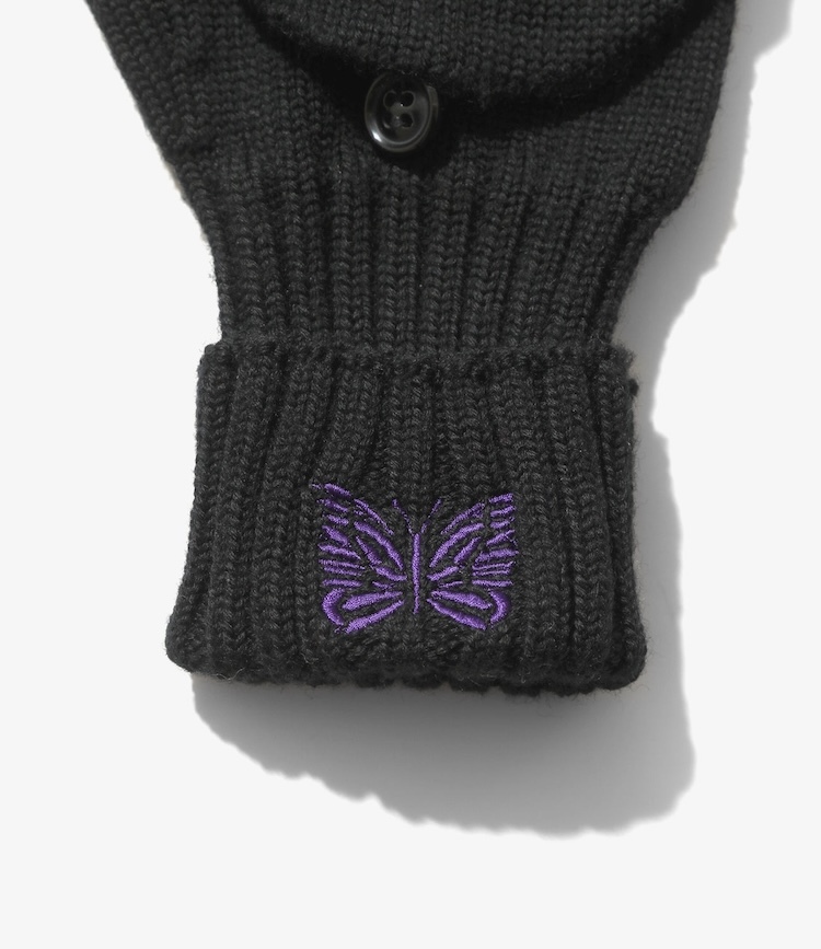 Needles - RW062 Convertible Glove - Merino Wool - E-Black