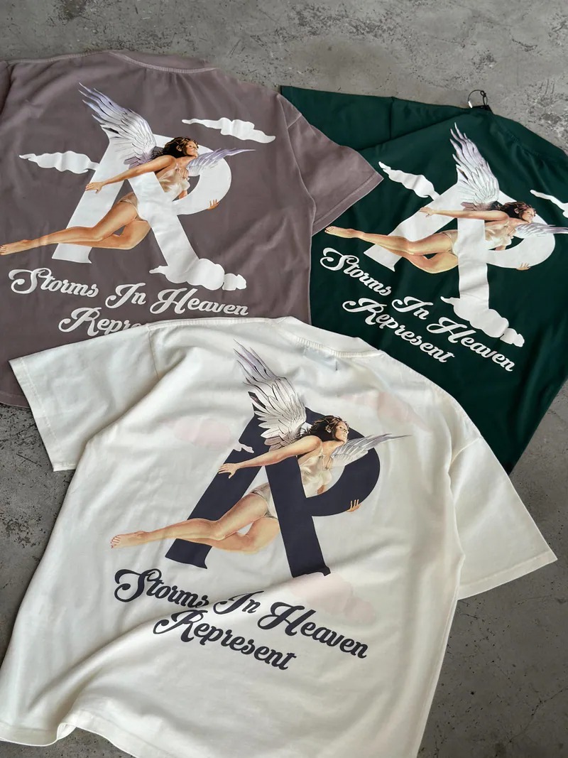 Represent Clo 前後天使印花 休閒短袖T