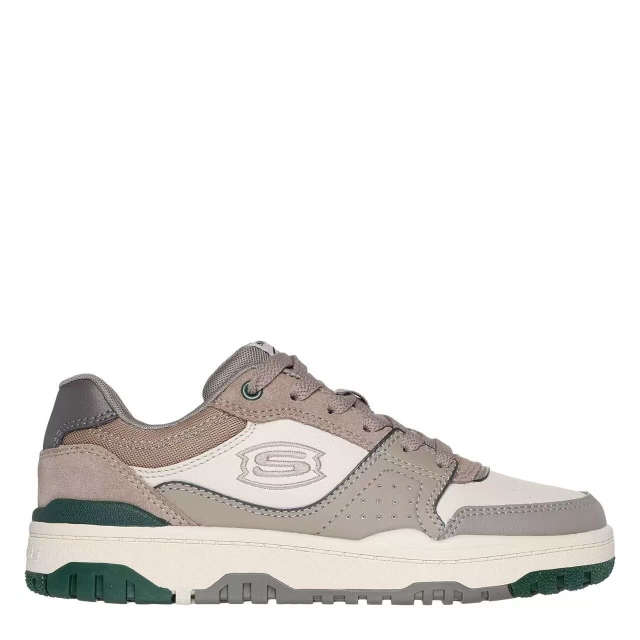 【預購】Skechers H080568 童裝綁帶低筒運動鞋 (灰褐色)