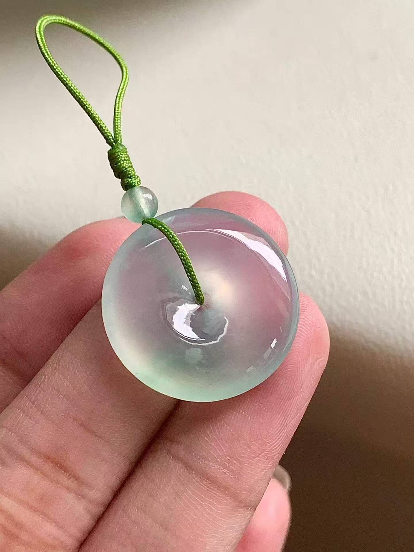 翡翠平安扣 (22.3mm直徑),天然翡翠A玉, 緬甸玉, Jade, Jadeite
