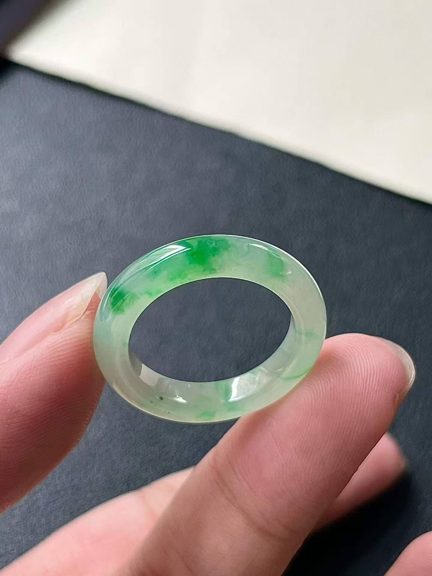 翡翠指環 (圈口 19號),天然翡翠A玉, 緬甸玉, Jade, Jadeite