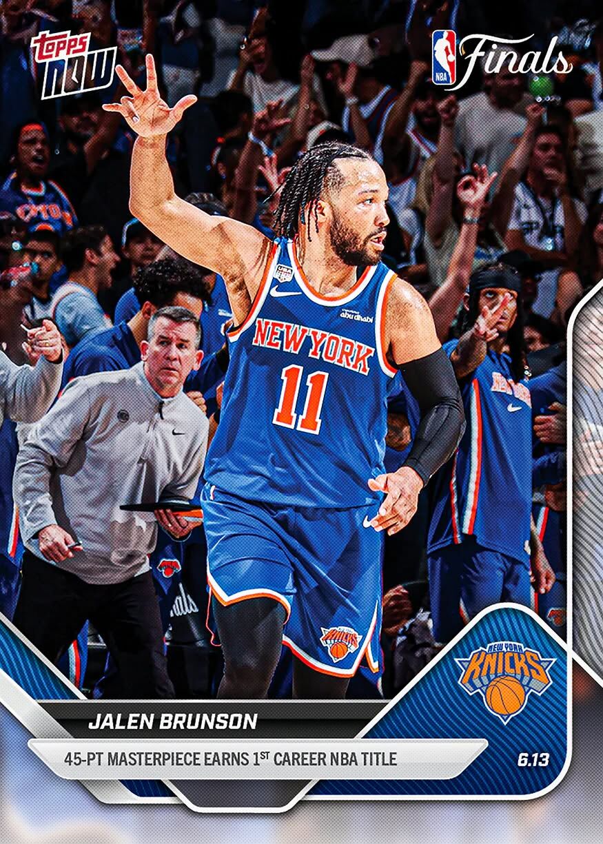 2025-26 Topps Now NBA #340 Jalen Brunson New York Knicks 大頭森45分