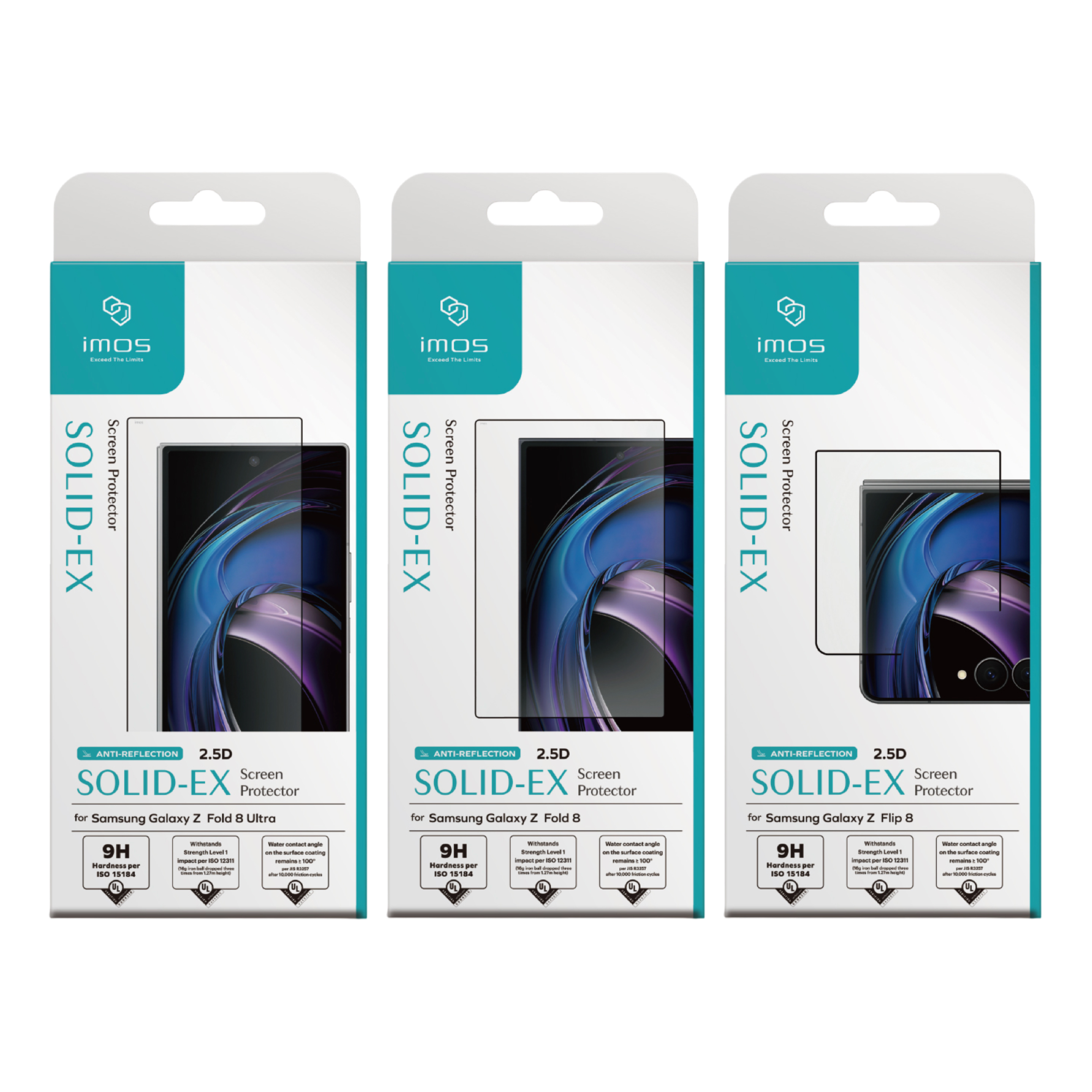 imos Galaxy Z8 系列 2.5D 高清低反光螢幕保護貼（黑邊款）