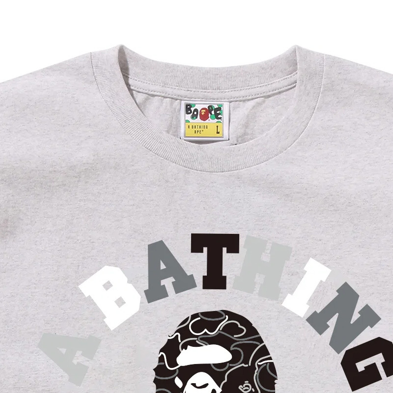 BAPE Neon Camo College Tee Gray T恤 霓虹燈線條大學猿 短T 短袖 灰 1L30110038-GY [台灣現貨]