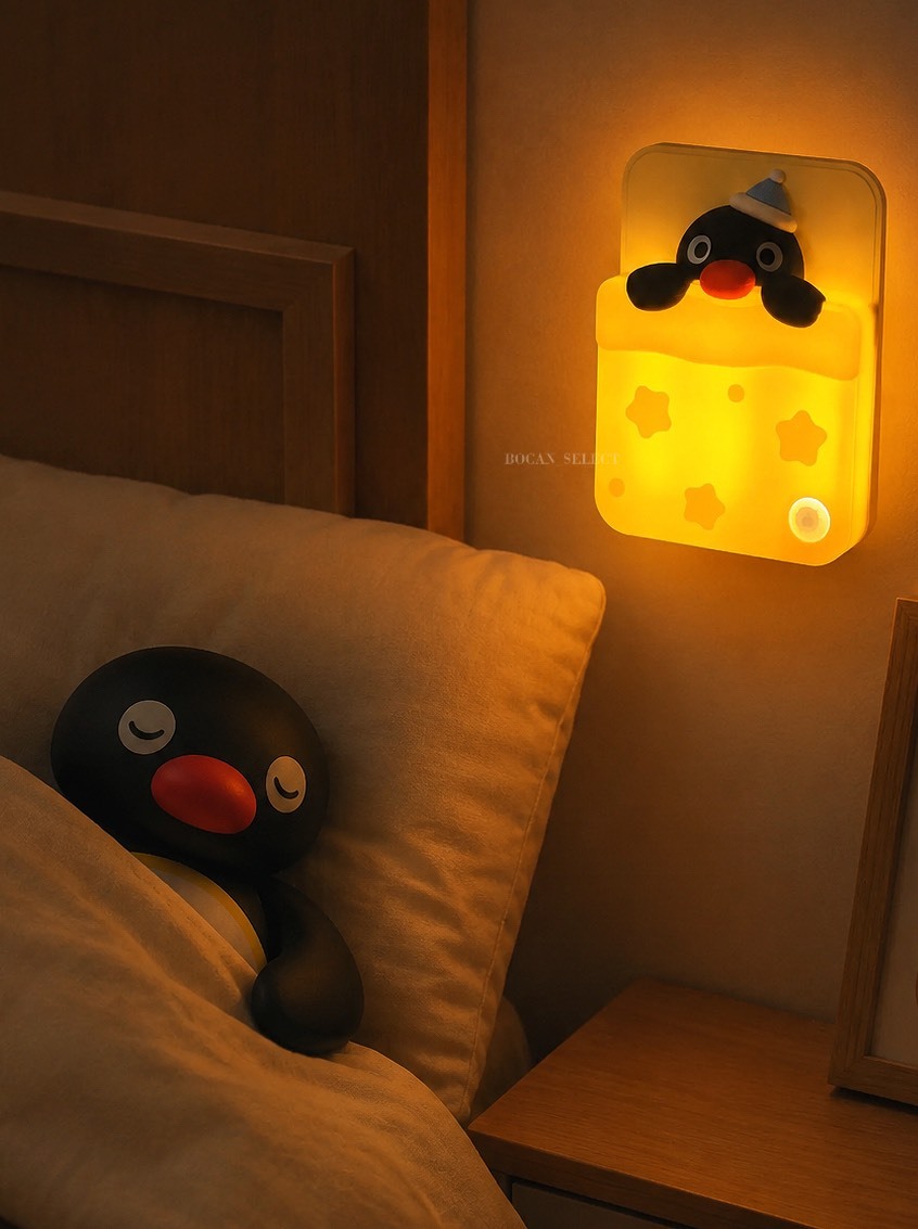 正版授權 PINGU 企鵝家族 聯名款 磁吸 感應 小夜燈