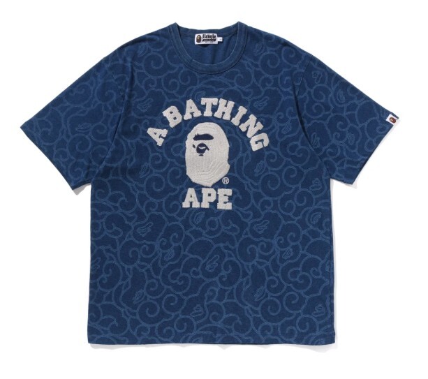 BAPE Washed Cloud Camo College Relaxed Fit Tee