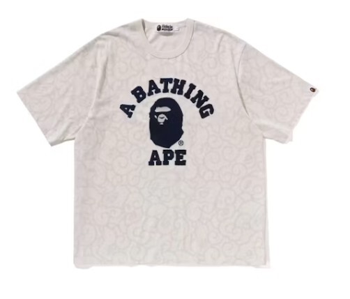 BAPE Washed Cloud Camo College Relaxed Fit Tee