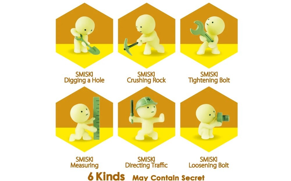 Smiski Mini Glow Figure Blind Box - Construction Series