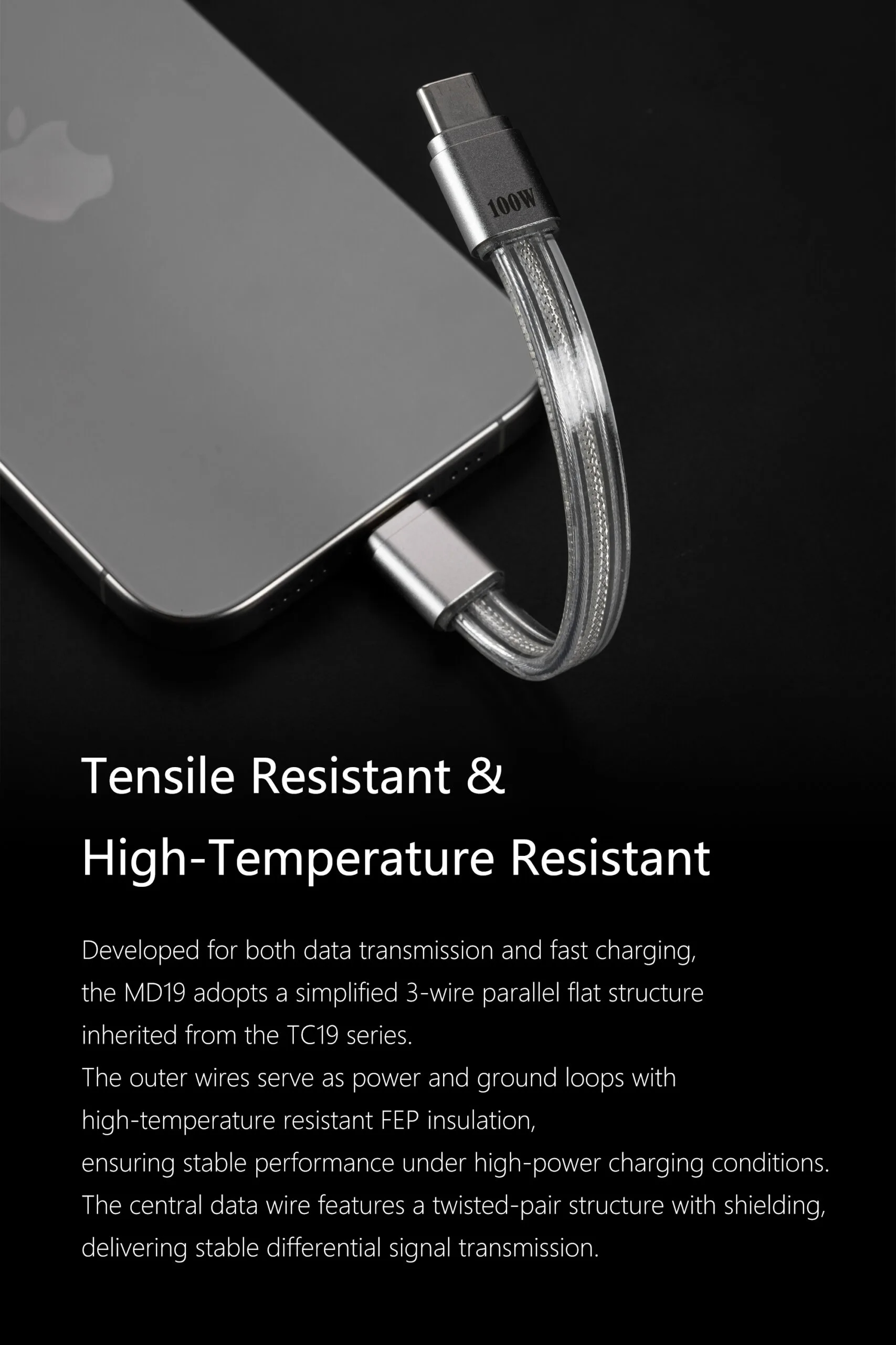 MD19S 100W Fast Charging USB-C Cable