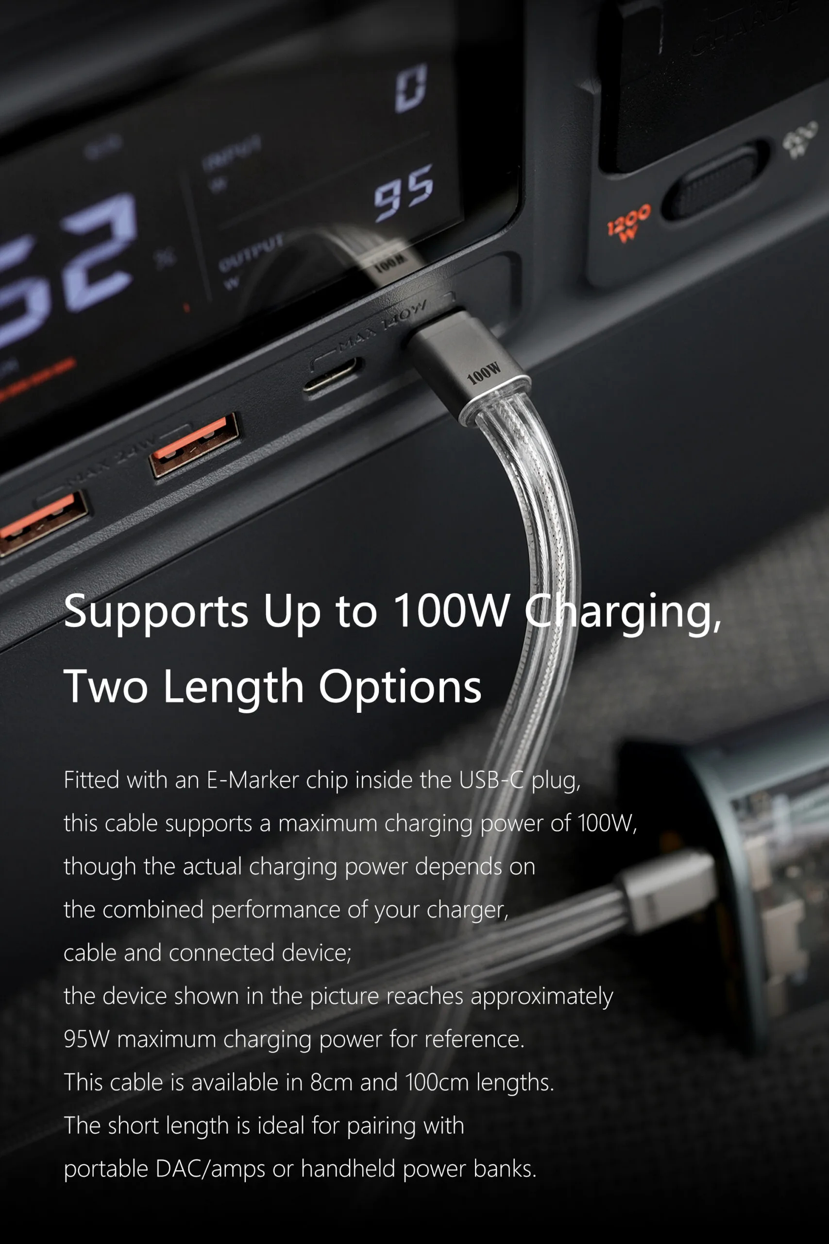 MD19S 100W Fast Charging USB-C Cable