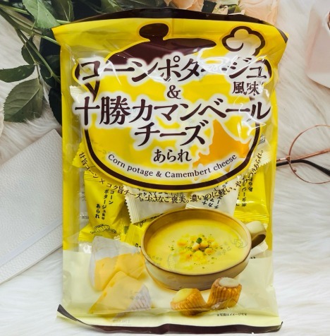 H2: Kirara 玉米濃湯風味&芝士風味夾心米菓(十勝產) 100g