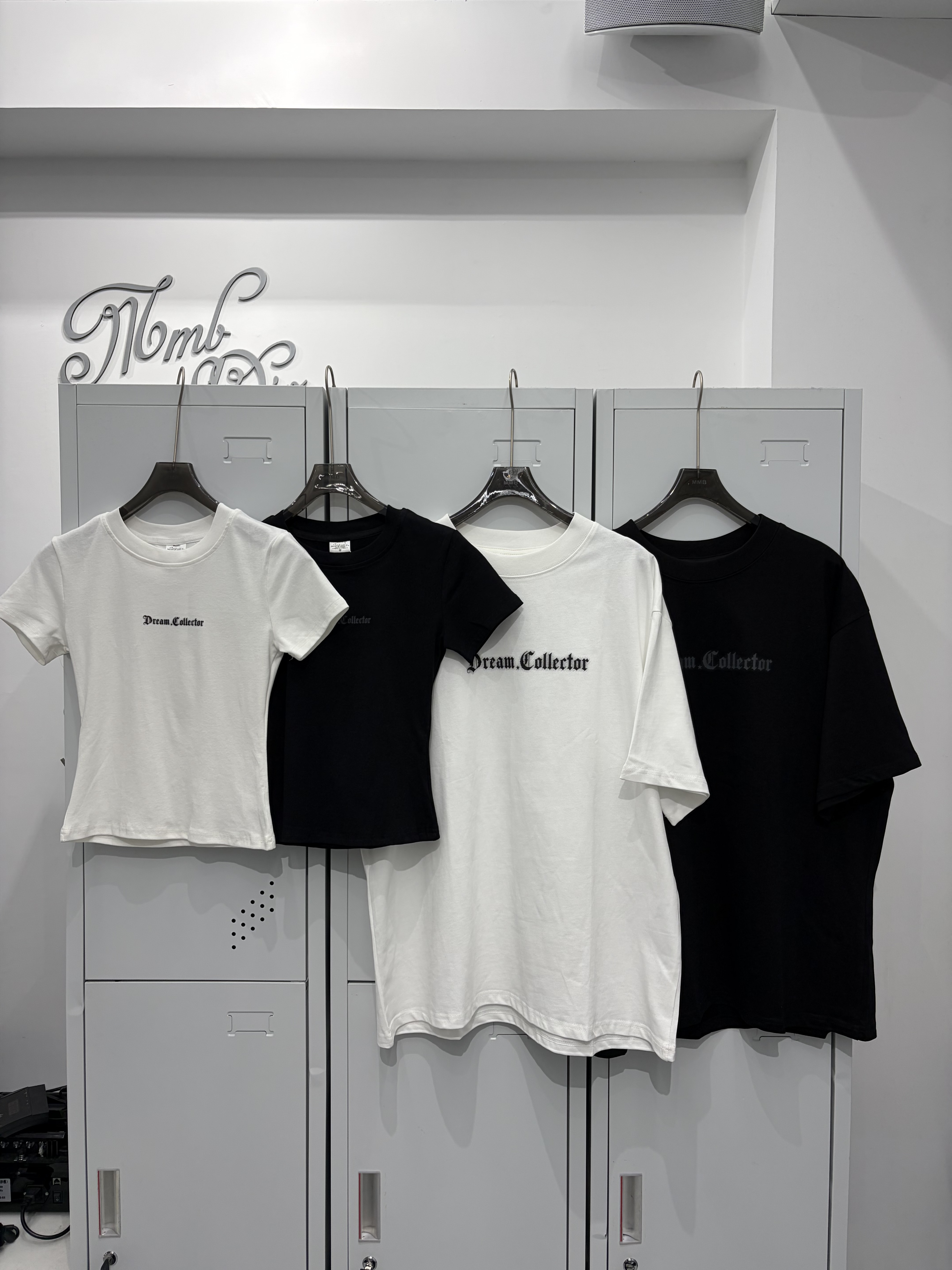 mmb光暈小字母男女短tee