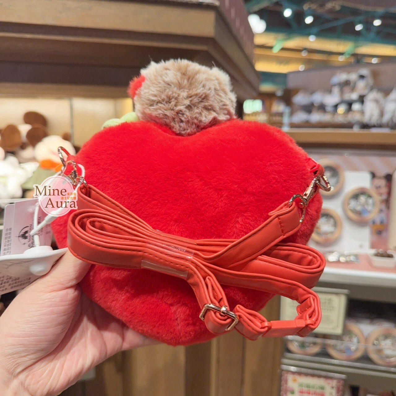 刺蝟系列 小熊維尼 Winnie the Pooh 造型 斜背包 小包 -上海迪士尼樂園
