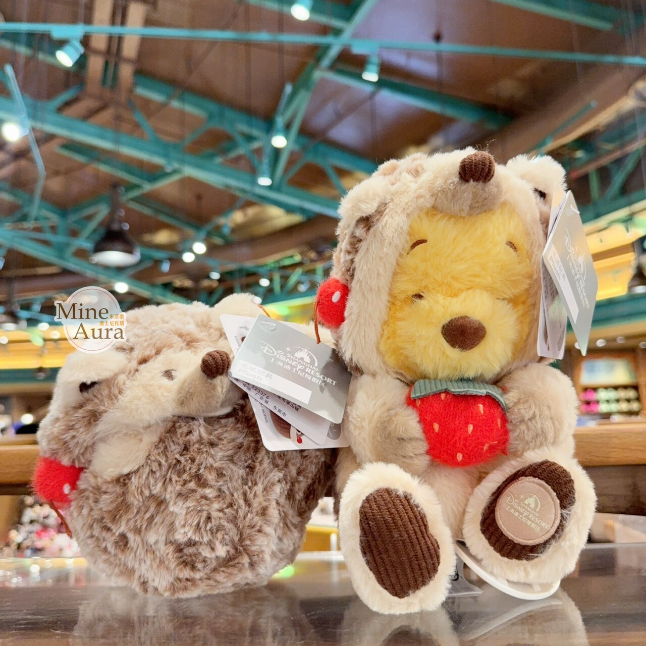 刺蝟系列 小熊維尼 Winnie the Pooh 可變身設計 娃娃 玩偶 -上海迪士尼樂園