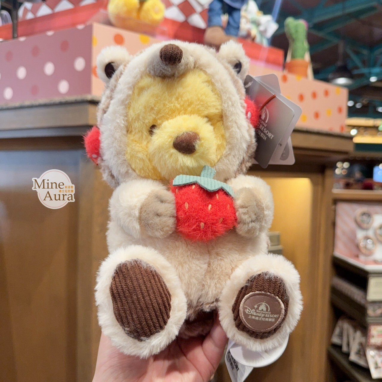 刺蝟系列 小熊維尼 Winnie the Pooh 可變身設計 娃娃 玩偶 -上海迪士尼樂園
