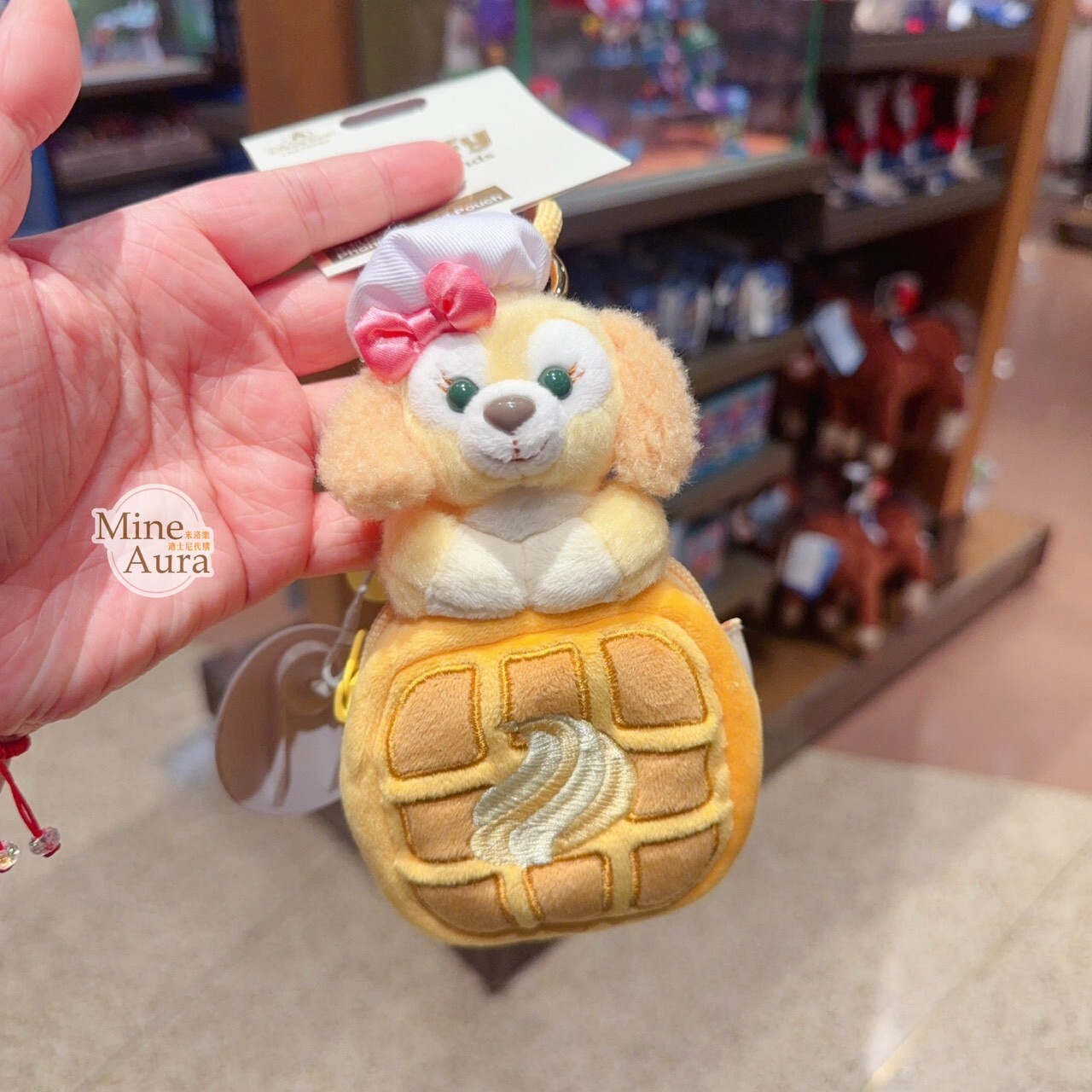 可琦安 餅乾 CookieAnn 趴趴 格子鬆餅 造型 多功能 手機 掛繩 -上海迪士尼樂園