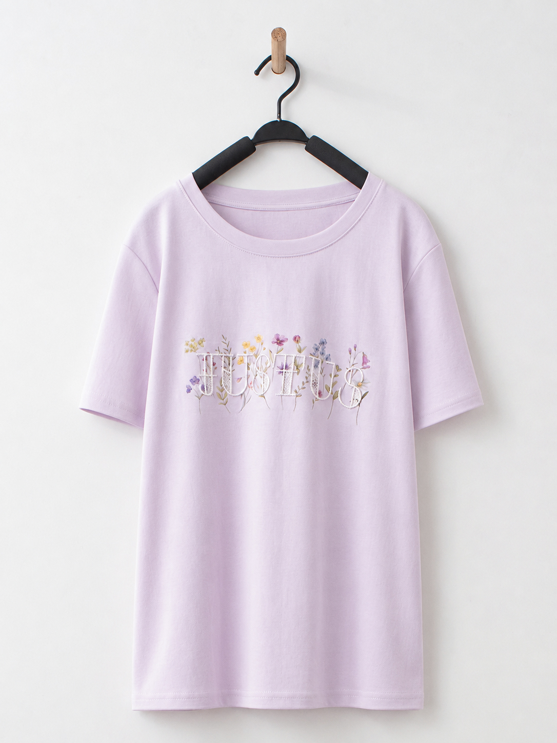 桔梗印花立體刺繡親膚棉感寬鬆上衣