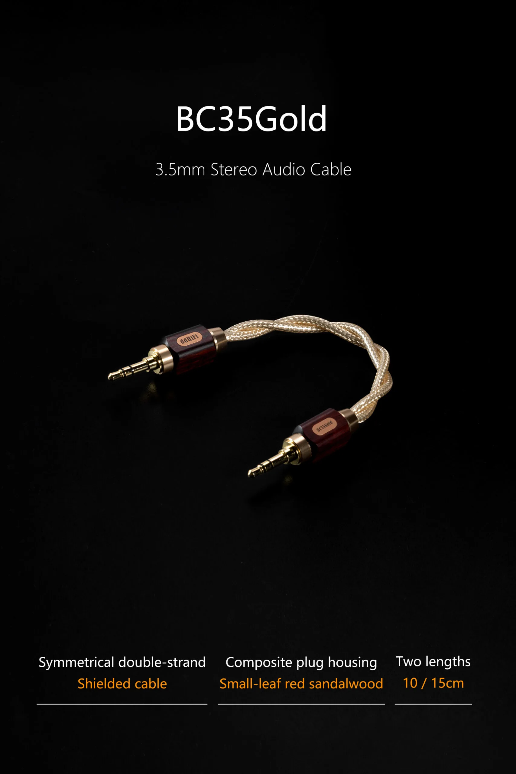 BC35Gold 3.5mm Stereo Audio Cable