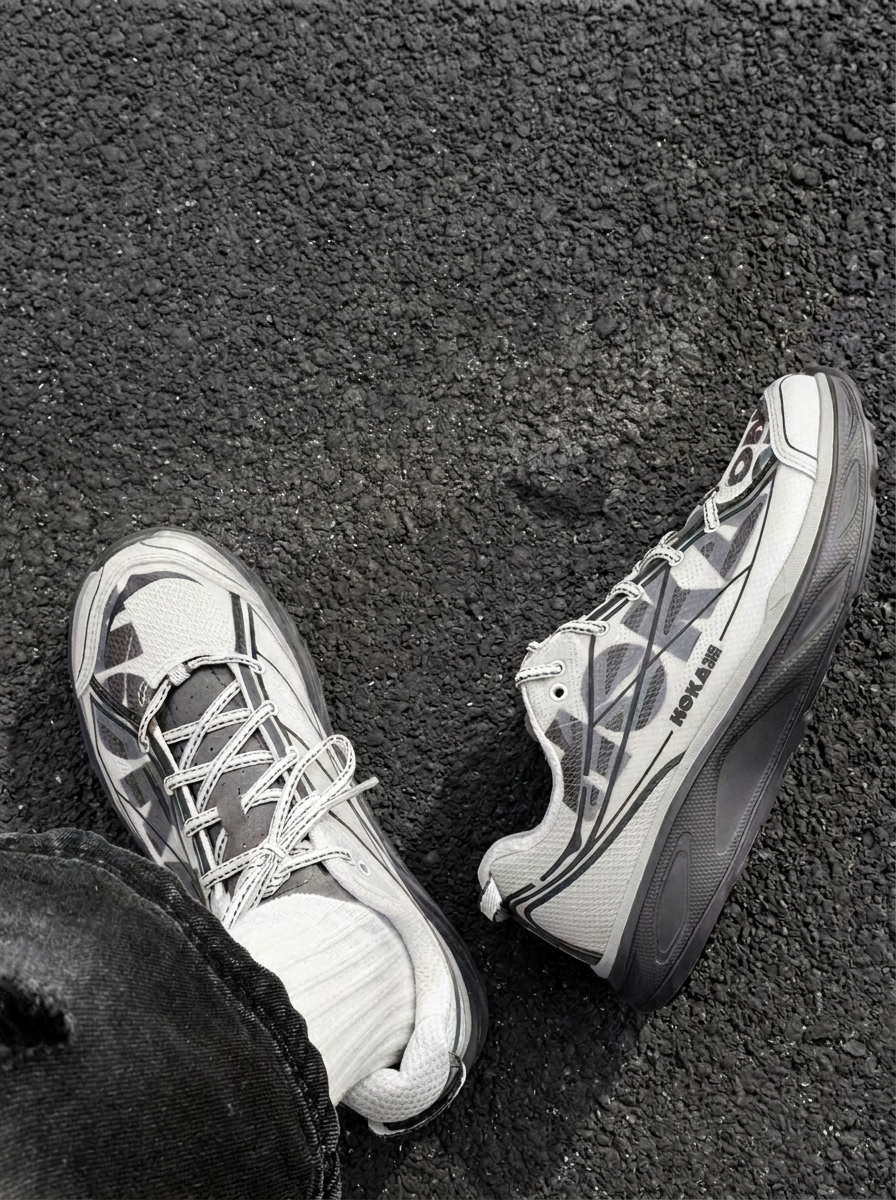 "代購" Hoka One One HUAKA PRO 灰白 復古 緩震跑步鞋 1176672-CTLL