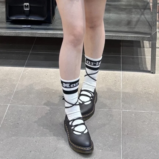 DR.MARTENS ELPHIE II VIRGINIA 黑 皮革 尖頭 休閒 芭蕾舞鞋 瑪莉珍 40683001