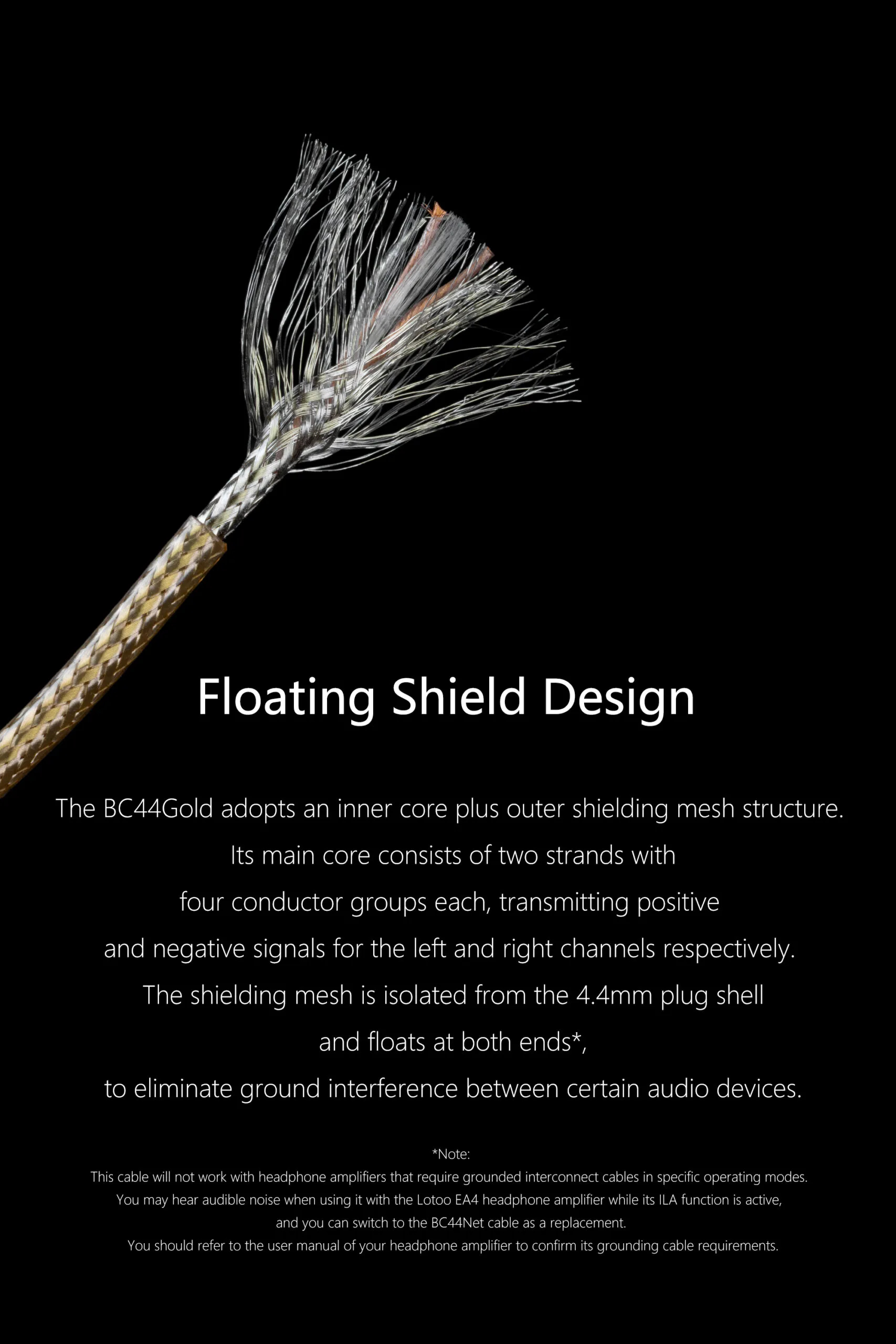 ddHiFi BC44Gold 4.4mm Balanced Audio Cable