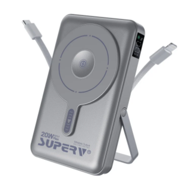 DG005 SuperV 4合1 LED顯示屏無線移動電源 10000mAh 20W (CCC證書碼 & CCC追溯碼 (QR Code) (F45)