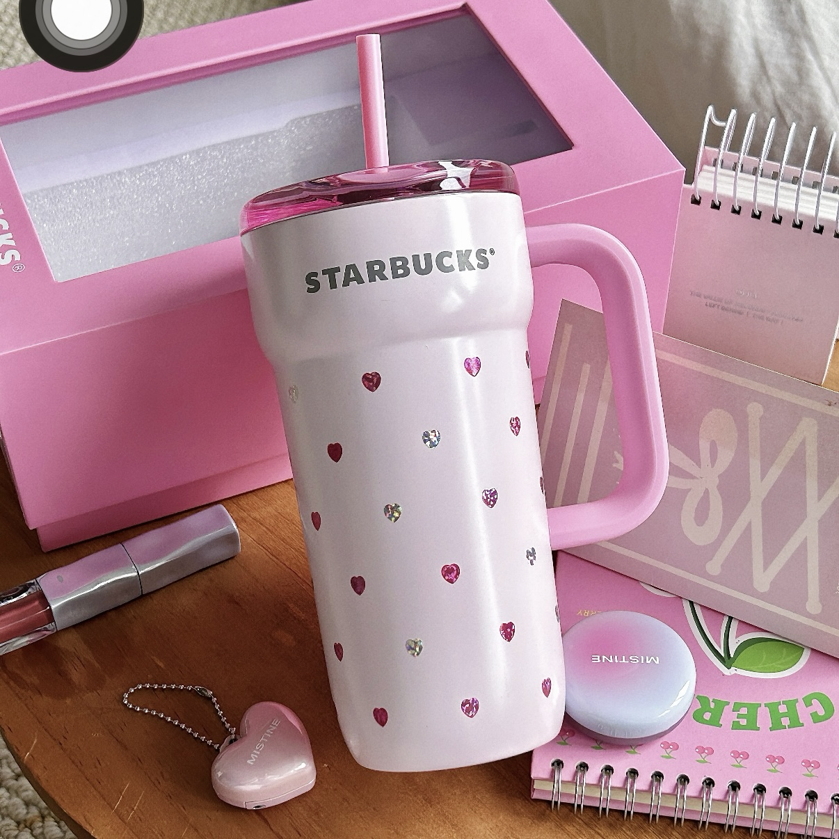 （預購）STARBUCKS 星巴克 國外限定🦋七夕愛心滿版水杯 不鏽鋼 冰霸杯