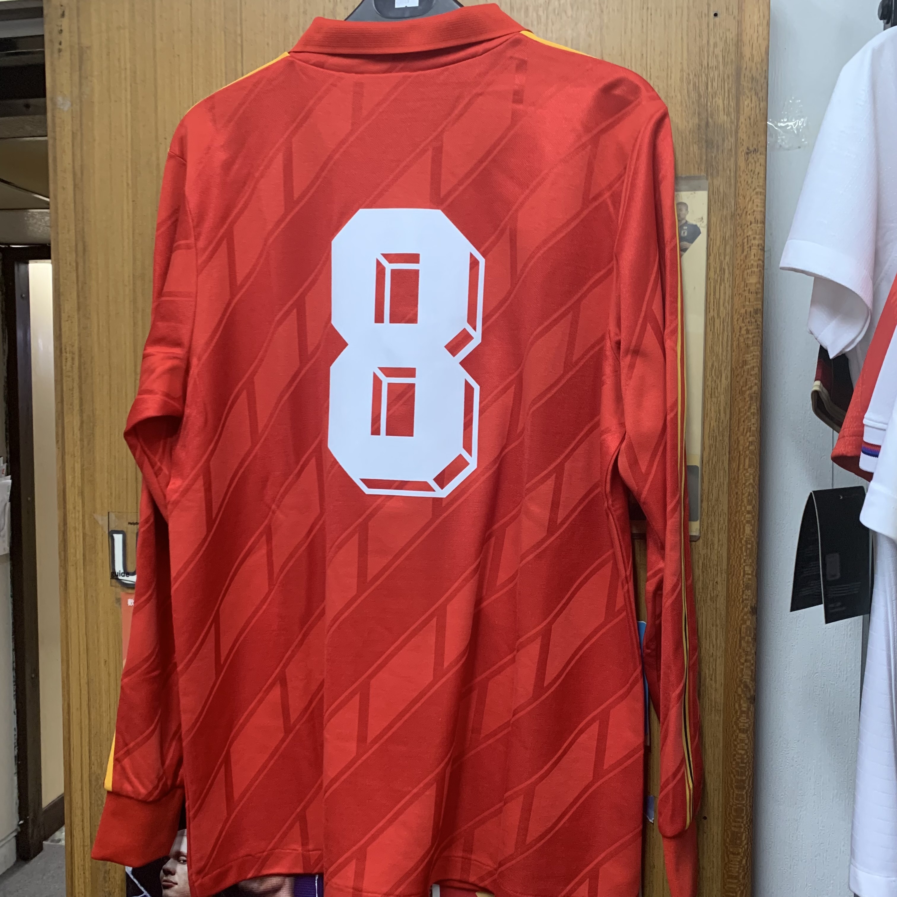 1986 Belgium Retro Home Shirt with Number