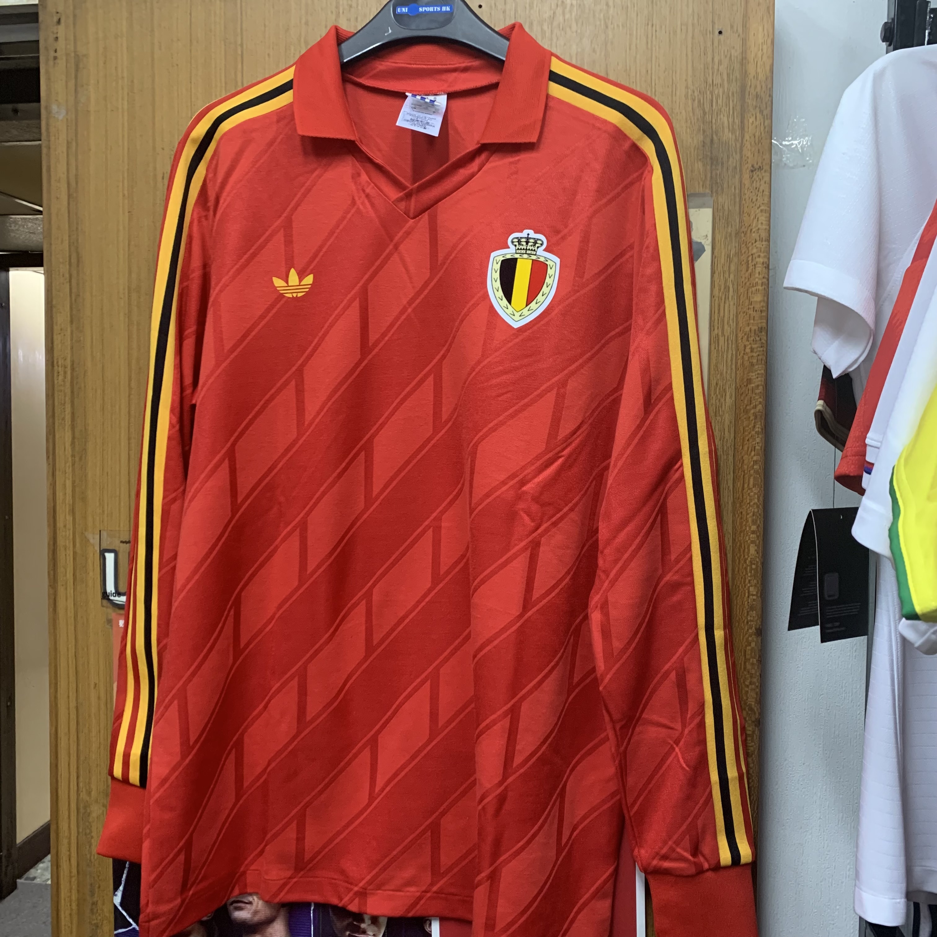 1986 Belgium Retro Home Shirt with Number