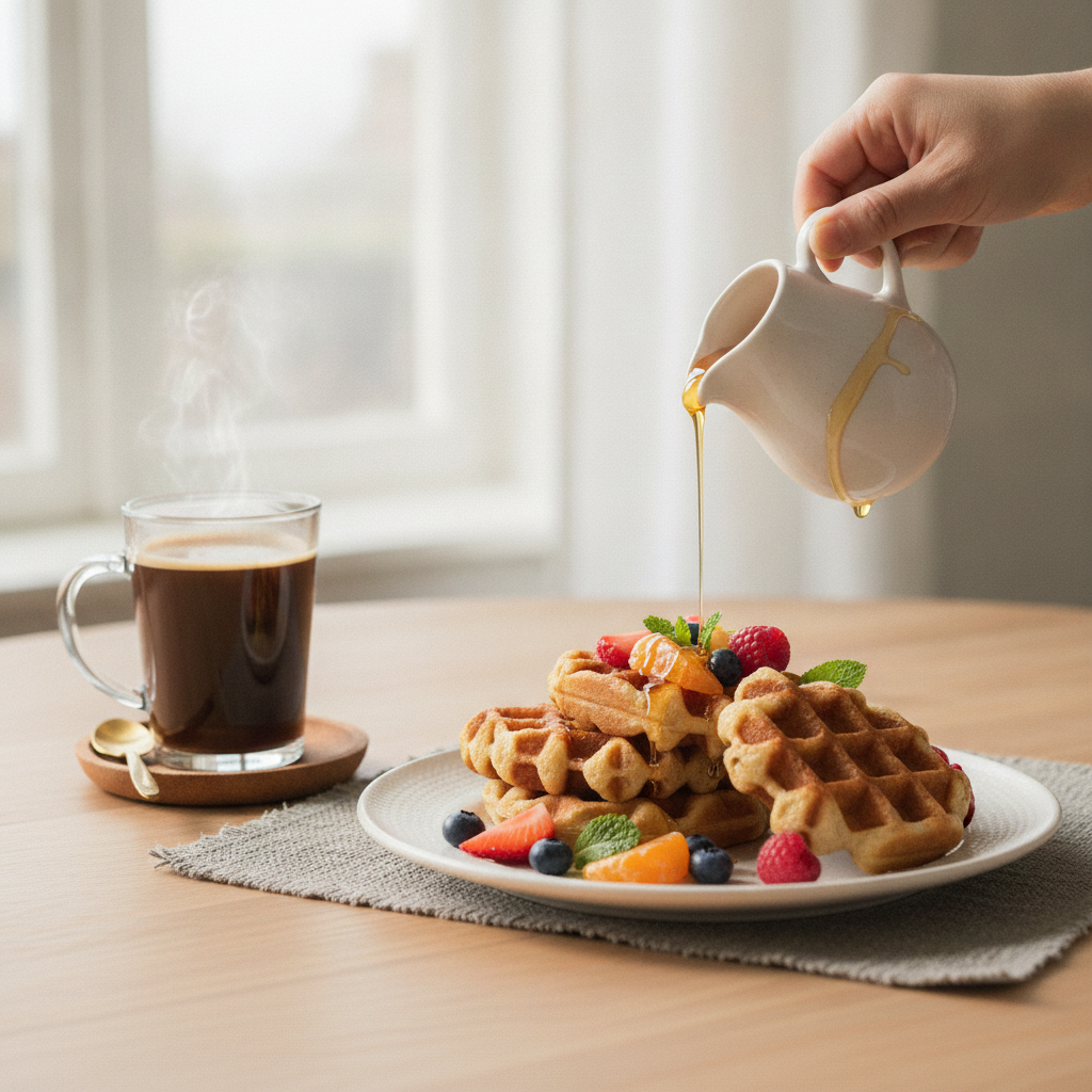 Calculating the cost of a Belgian waffle dish for a Malaysian café