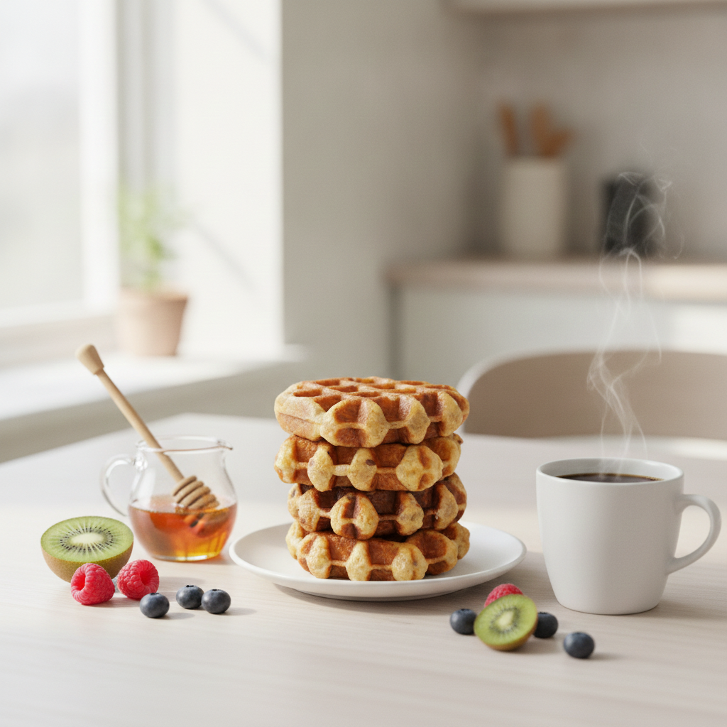 Cafe team preparing to launch a Belgian waffle menu