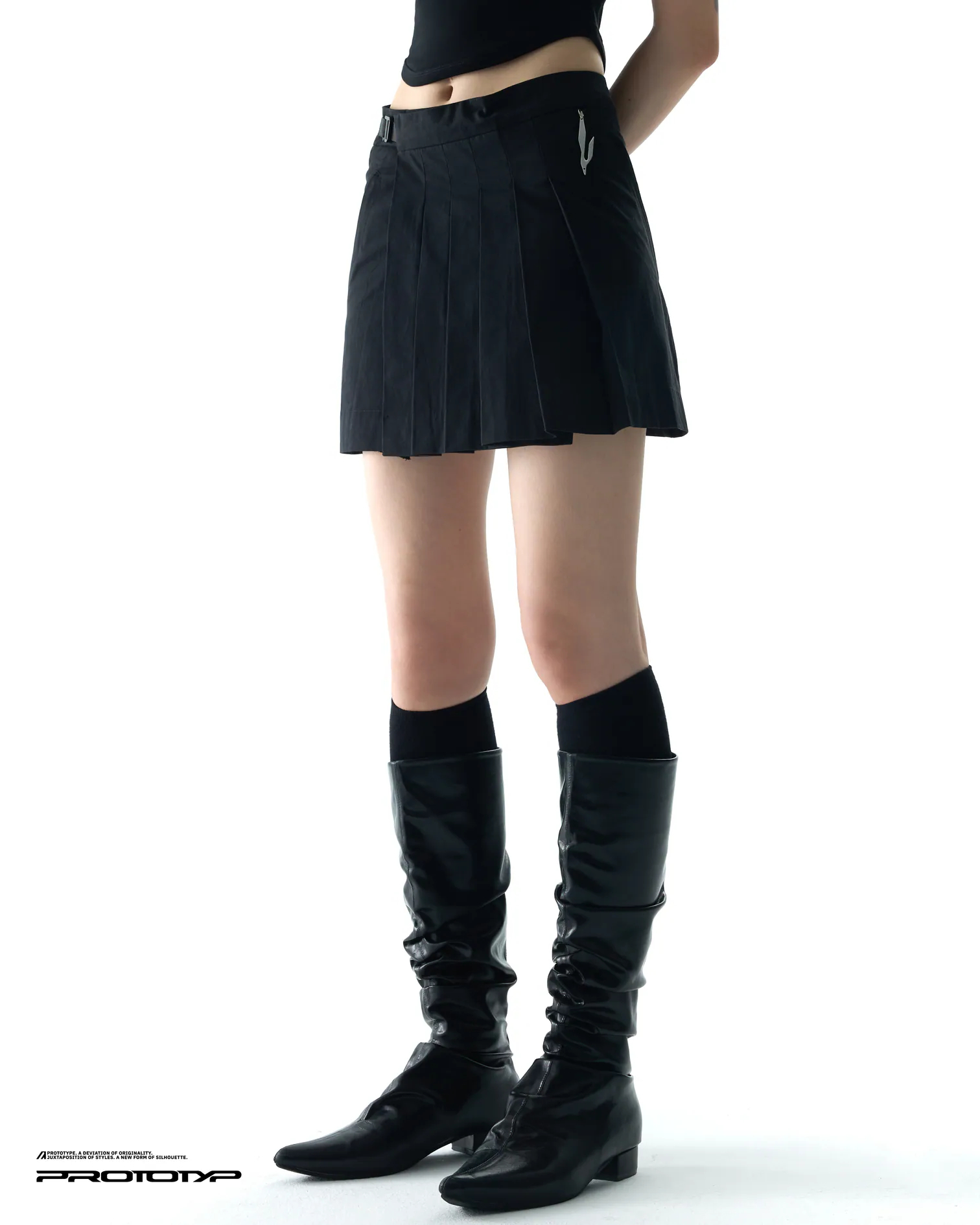 PROTOTYP｜PTP-26S-SKT-001 - SONIC Harmonic Pleat Skirt (Black)