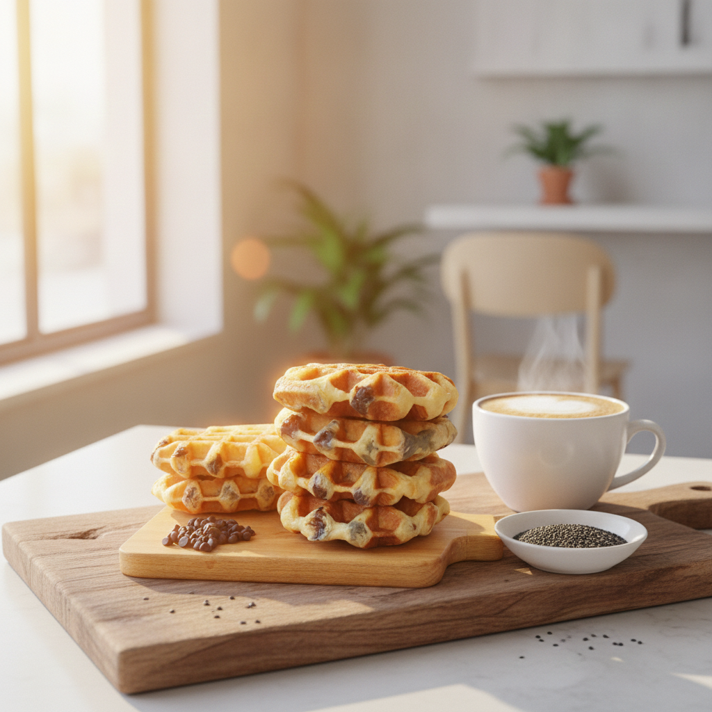 Cafe team testing new Belgian waffle dishes before launch