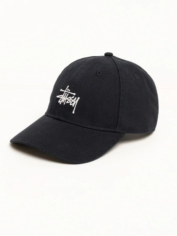 Stussy LP BASIC CANVAS CAP(BLACK)