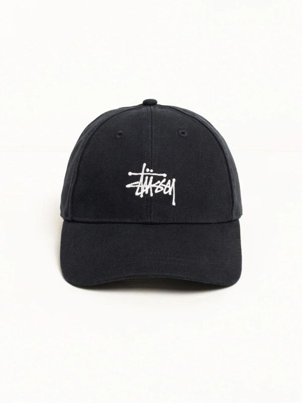 Stussy LP BASIC CANVAS CAP(BLACK)