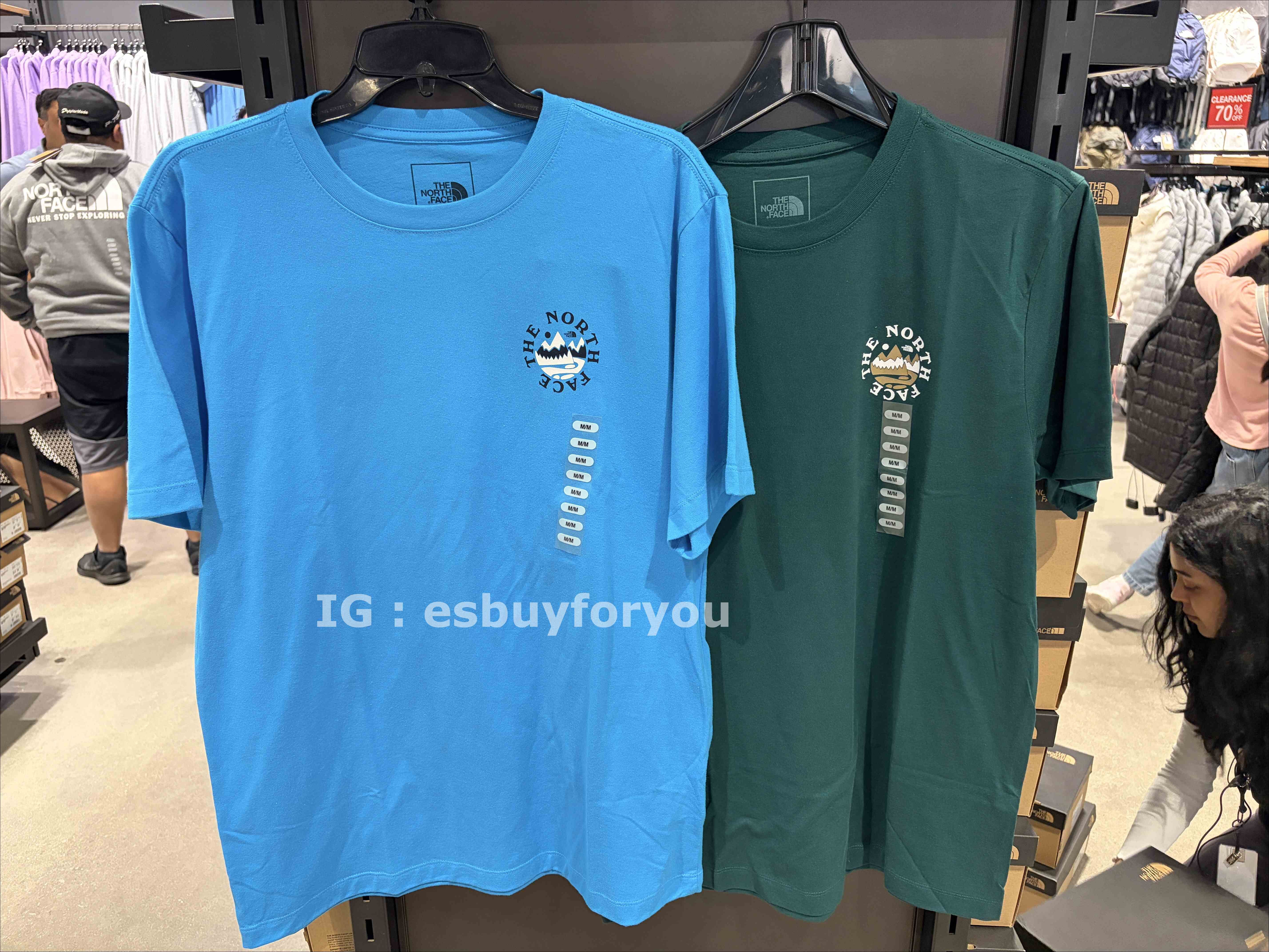 THE NORTH FACE 男大人 山脈小圖 短TEE