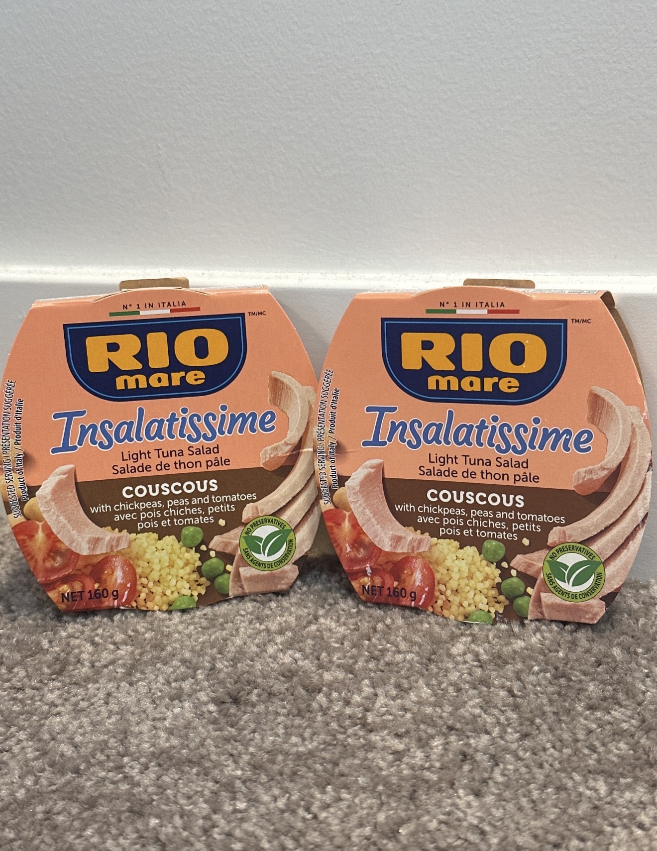 UU87 Rio Mare Insalatissime 即食小米鷹嘴豆吞拿魚沙律罐頭 160g x2盒  **到期日: 約 2028/09