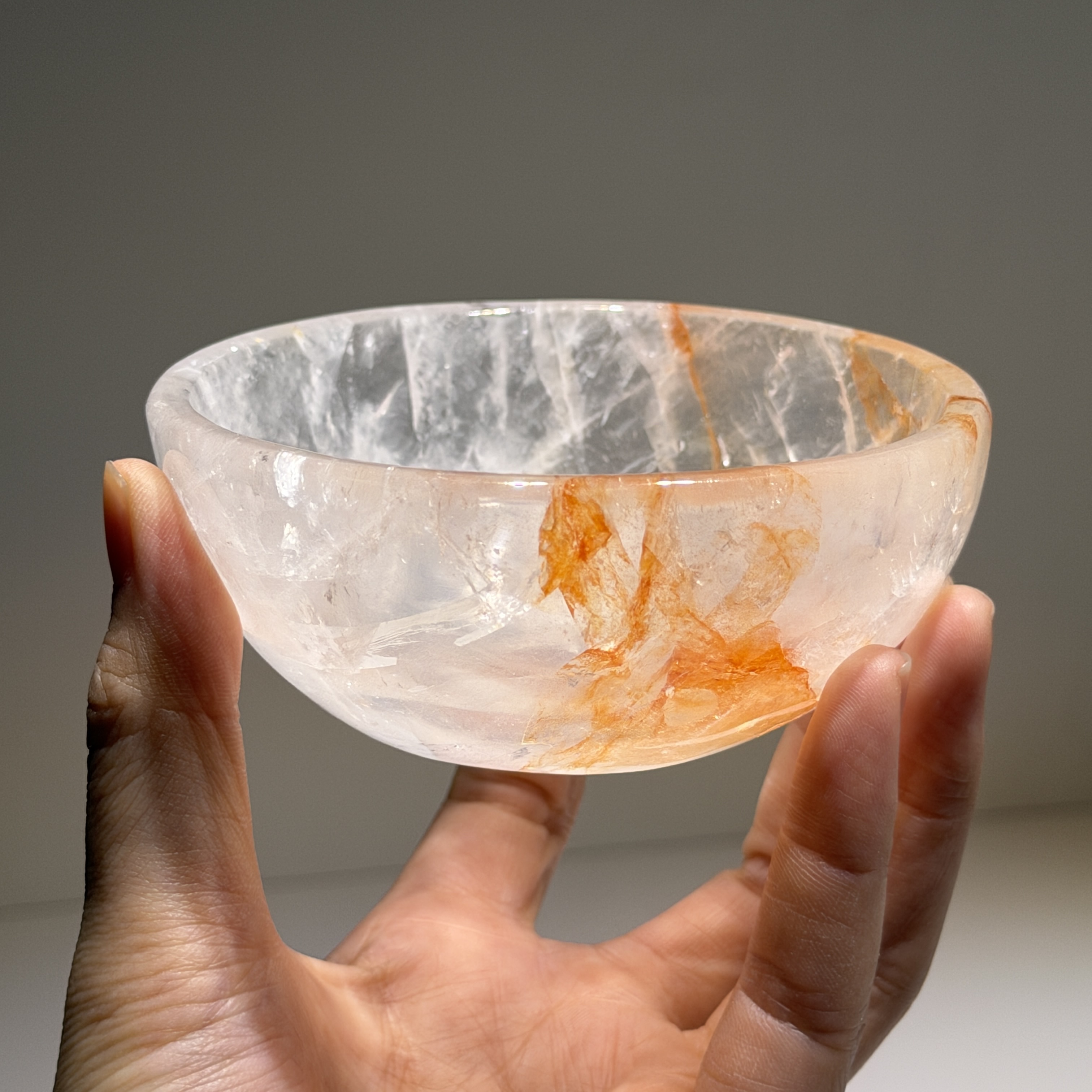 高級白水晶碗 10cm  WD2424