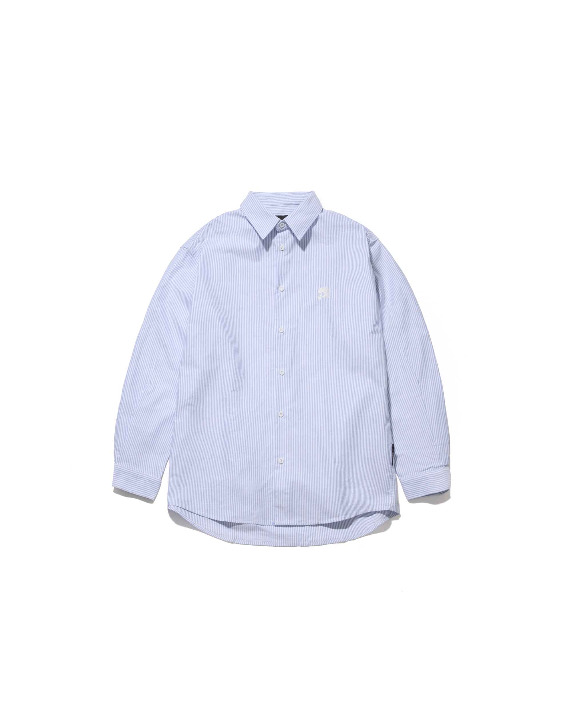 AES SKULL LOGO EMBROIDERED L/S STRIPED SHIRT