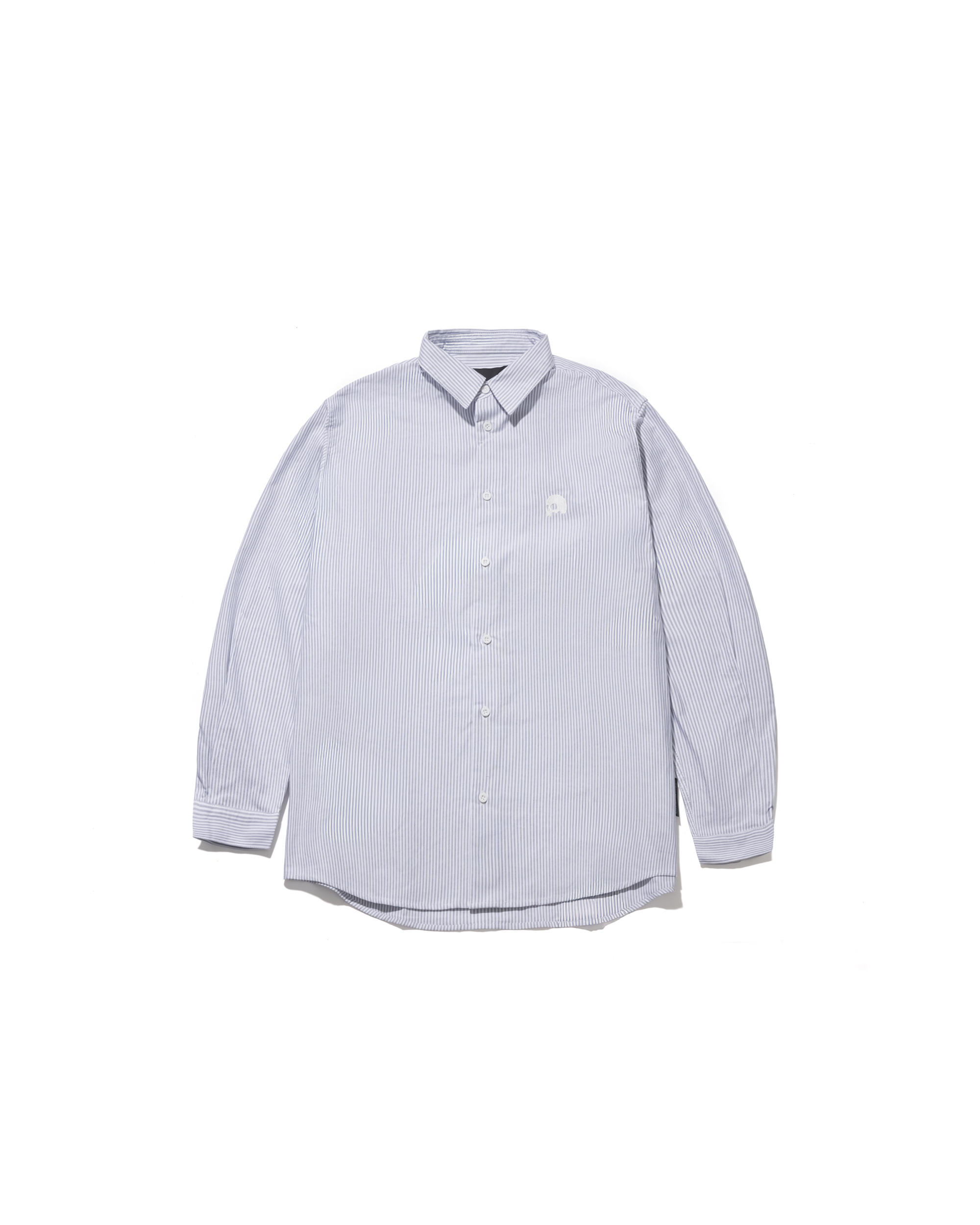 AES SKULL LOGO EMBROIDERED L/S STRIPED SHIRT