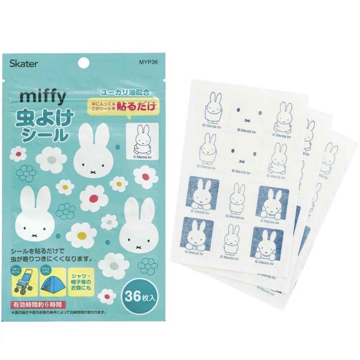 【防蚊推薦】JP Miffy 防蚊貼 36塊 5830 TK260805