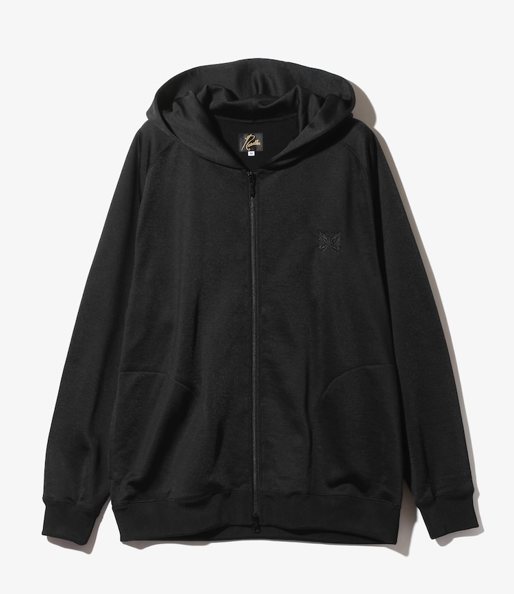 Needles - PU285 Zipped Hoody - C/PE Bright Jersey - C-Black